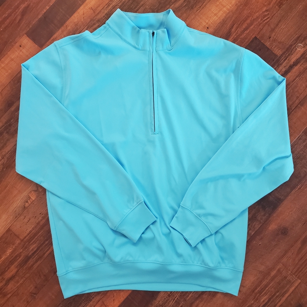 NWOT Donald Ross Men's Medium blue quarter zip golf shirt